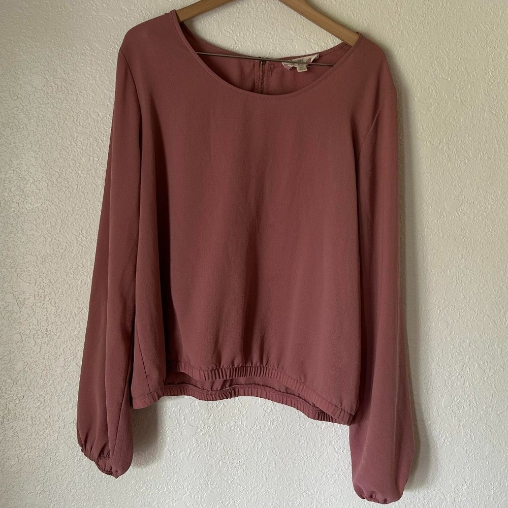 Hippie Rose Dusty Rose Pink Blouse XL